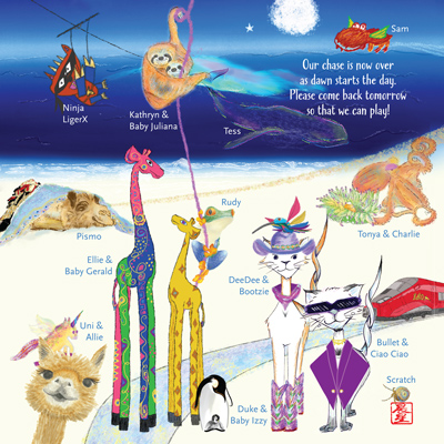 All characters with their names from Chasing the Moon and the Morning Star